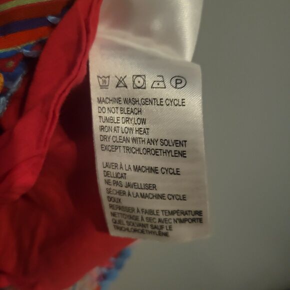 FARM RIO Red Patchwork Bandana Sleeveless Embroidered Mini Dress Women's Medium - Picture 8 of 15